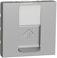 Розетка компьютерная без рамки Schneider Electric Unica Modular 1-м. 2 мод. RJ45 6e алюминий картинка